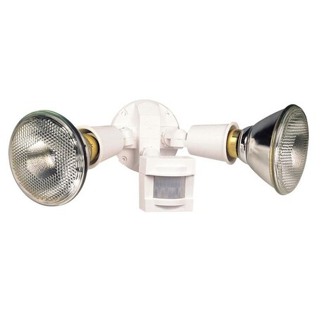 Heath-Zenith Motion Activated Security Light, 120 V, 300 W, 2Lamp, Incandescent Lamp, White Light HZ-5408-WH